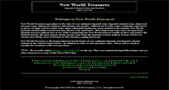 Desktop Screenshot of newworldtreasures.com