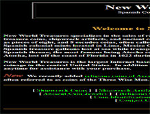 Tablet Screenshot of newworldtreasures.com